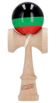 Sweets Kendama Prime Stripes Black Green Red | Sticky Clear
