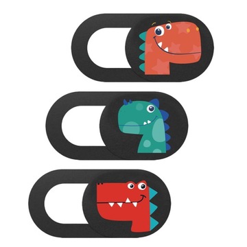 3 SZTUK POKRYWA KAMERY DO LAPTOPA WZÓR DINOZAURA