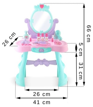 БОЛЬШОЙ ТРУБОМ ДЛЯ ДЕВОЧКИ СО СВЕТОДИОДНЫМ ЗЕРКАЛОМ