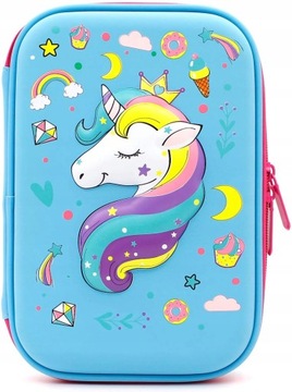 PIÓRNIK RÓŻOWY SZKOLNY UNICORN JEDNOROŻEC 3D