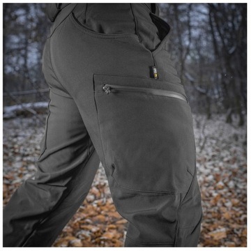 Spodnie taktyczne wojskowe bojówki M-Tac Softshell Winter - Czarne M