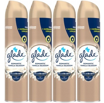 GLADE ROMANTIC VANILLA BLOSSOM Odświeżacz 4x300ml
