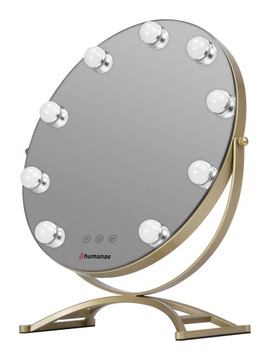 Зеркало для макияжа Humanas HS-HM03 золотое _OUTLET