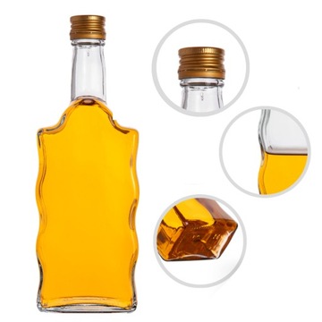 Butelka FALA 500 ml+zakr. na nalewkę winko 10 szt.