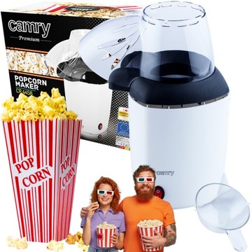 MASZYNA DO POPCORNU BEZTŁUSZCZOWA 1200W + MIARKA