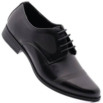 Badoxx BUTY CHŁOPIĘCE KOMUNIJNE WIZYTOWE CZARNE PANTOFLE 472 36