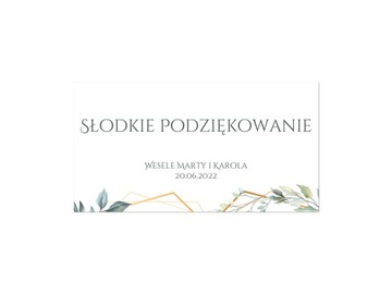 Naklejki personalizowane pudełka na ciasto 30szt
