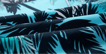 Stylowa modna męska Hawajska w palmy z krótkim rękawem koszula S-5XL