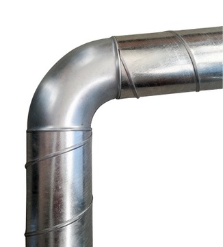 Штампованное спиральное колено фи 100 мм 90 с уплотнением