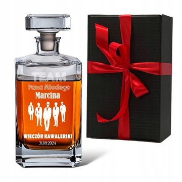 KARAFKA DO WHISKY Z GRAWEREM WIECZÓR KAWALERSKI PREZENT DLA NIEGO