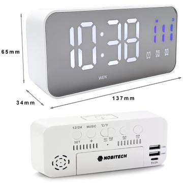 ЭЛЕКТРОННЫЕ СВЕТОДИОДНЫЕ ЧАСЫ, ТЕМПЕРАТУРНЫЙ БУДИЛЬНИК