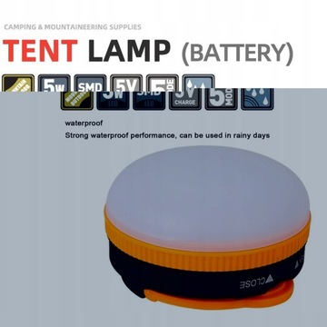 ТУРИСТИЧЕСКИЙ КЕМПИНГОВЫЙ ФОНАРЬ ДЛЯ ПАЛАТКИ USB LED