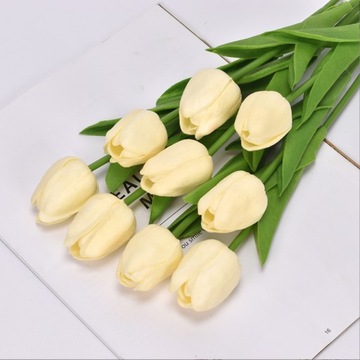 10szt Tulipany Sztuczne Kwiaty Tulipan Bukiet 34cm