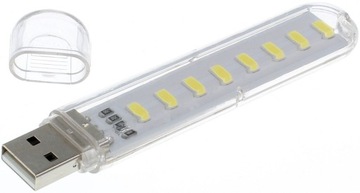 USB-лампа 5 В, 8 светодиодов SMD USB для PowerBank