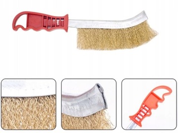 Щетка проволочная латунь с пластиковой ручкой 06965 VOREL