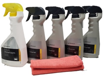 ZESTAW DO PIELĘGNACJI I MYCIA SAMOCHODU 5 ORYGINALNYCH PRODUKTÓW RENAULT