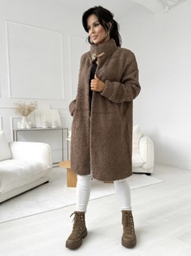 ЖЕНСКАЯ КУРТКА ИЗ АЛЬПАКИ ЖЕНСКАЯ ДЛИННАЯ МОЛНИЯ ВЕСНА-ОСЕНЬ 3XL/4XL ЦВЕТ