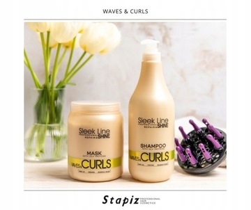 STAPIZ Waves&Curls Шампунь + маска для вьющихся волнистых волос 1000мл