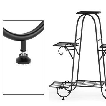 Zagęścić Czarny loft nowoczesny stojak na kwiaty