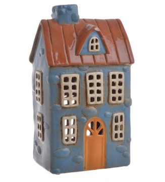 DOMEK DOM CERAMICZNY ŚWIECZNIK LAMPION KAMIENICZKA TEE LIGHT NA PREZENT