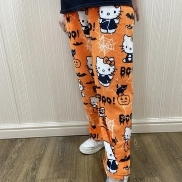 ЖЕНСКИЕ ТЕПЛЫЕ ФЛАНЕЛЕВЫЕ ПИЖАМНЫЕ БРЮКИ HELLO KITTY МЯГКИЕ УДОБНЫЕ УЗОРЫ