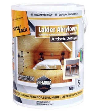Akryl lakier bezbrawny 5L Połysk HartzLack