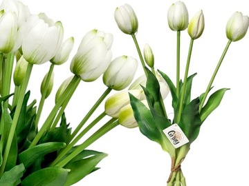 Tulipany Silikonowe Gumowane Jak Żywe Premium Tulipan 40 Cm 5 Sztuk