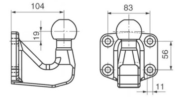 БУКСИРОВОЧНОЕ КРЮК ШАРОВОЕ Сцепное устройство MERCEDES SPRINTER 3.5T