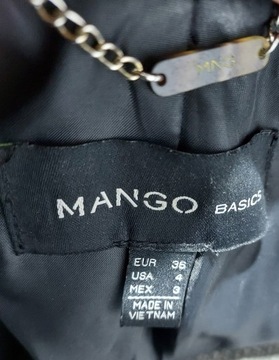 MANGO czarna bawełniana marynarka żakiet 36