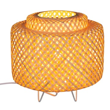 WOVED BAMBOO LAMP, настольная лампа БОХО, круглая, E27