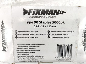 FIXMAN 312861 Набор скоб Тип 90