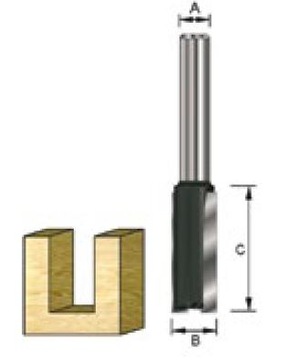 ФРЕЗА ПРЯМАЯ ГРАФИТОВАЯ ДЛЯ ДЕРЕВЯННЫХ ПАЗОВ 20мм 56Х205