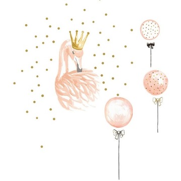 NAKLEJKI NA ŚCIANĘ FLAMING BALONY szafę meble szybę lustro dla dzieci pokój
