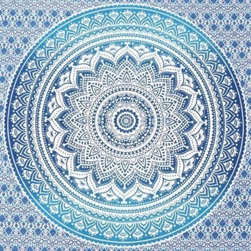 БОЛЬШОЕ ОДЕЯЛО ДЛЯ ПЛЯЖНОГО ПИКНИКА ПАРЕО ХЛОПОК КОВРИК ДЛЯ ЙОГИ FOUTA MANDALA