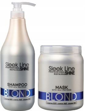 STAPIZ Sleek Line Blond Set XL Шампунь + Шелковая маска 2л