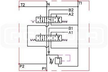 2-СЕКЦИОННЫЙ ГИДРАВЛИЧЕСКИЙ РАСПРЕДЕЛИТЕЛЬ, 40Л, 1-СТОРОННЯЯ ЗАЩЕЛКА ДЛЯ БАДЕСТНОСТИ ДВИГАТЕЛЯ
