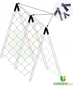 Опора с сеткой для огурцов и помидоров 180 см - Каркас для вьющихся растений
