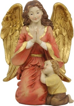 Figurka ANIOŁ STRÓŻ z chłopcem - 15cm wys. PIĘKNIE