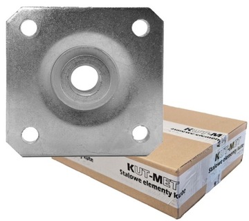 PŁYTKA MONTAŻOWA POD ZAWIAS M16 OCYNK 80X80 MM