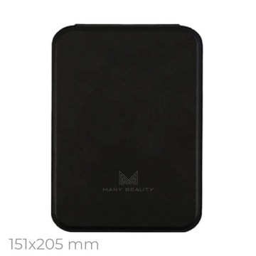 Удобное складное косметическое зеркало в футляре | XS ЧЕРНЫЙ