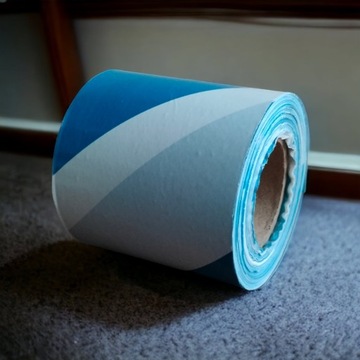 ПРЕДУПРЕЖДАЮЩАЯ ЛЕНТА белая синяя 100 М 70 ММ PAPER-TECH