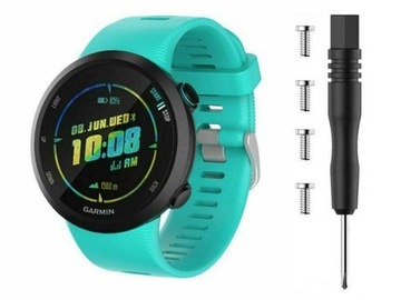 PASEK SILIKONOWY DO GARMIN FORERUNNER 45 / 45S TURKUSOWY