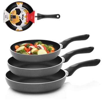 Zestaw komplet patelnie Maja 20/24/28 cm indukcja