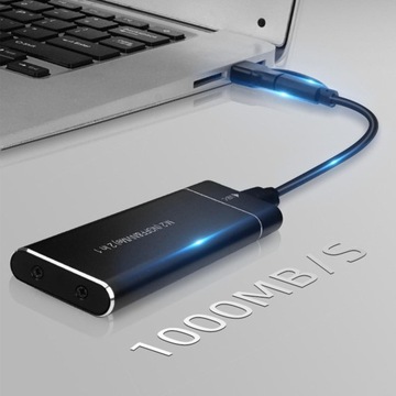 USB 3.1 10G M.2 NVMe Внешний корпус Прочный маленький Многофункциональный Черный