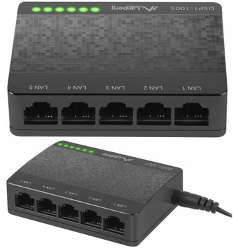 SWITCH LANBERG 5-PORT 1GB/S GIGABIT ETHERNET LAN