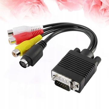 VGA SVGA na S-Video 3 RCA TV AV Out TV-Out Convert