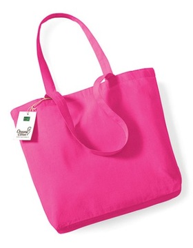 TORBA ZAKUPOWA NA ZAKUPY Organic Cotton Shopper FUCHSIA