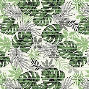 MATA ANTYPOŚLIZGOWA LIŚCIE MONSTERA ZIELONE