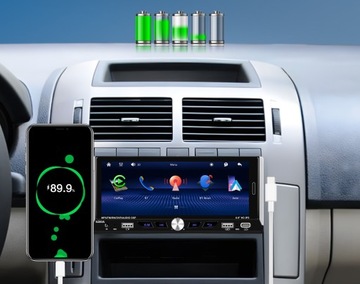 АВТОМОБИЛЬНЫЙ РАДИО 1 DIN ANDROID AUTO CARPLAY GPS USB КАМЕРА ЗАДНЕГО НАЗНАЧЕНИЯ 6,9