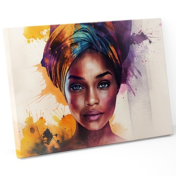 OBRAZ na płótnie DO SALONU 150X100 WZORY KOBIETA ETNO POP ART XXL